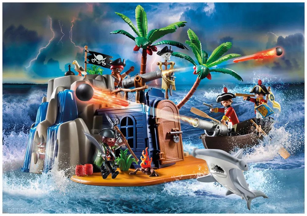 Playmobil – 70556 – Île de Pirate avec Cachette au Trésor :